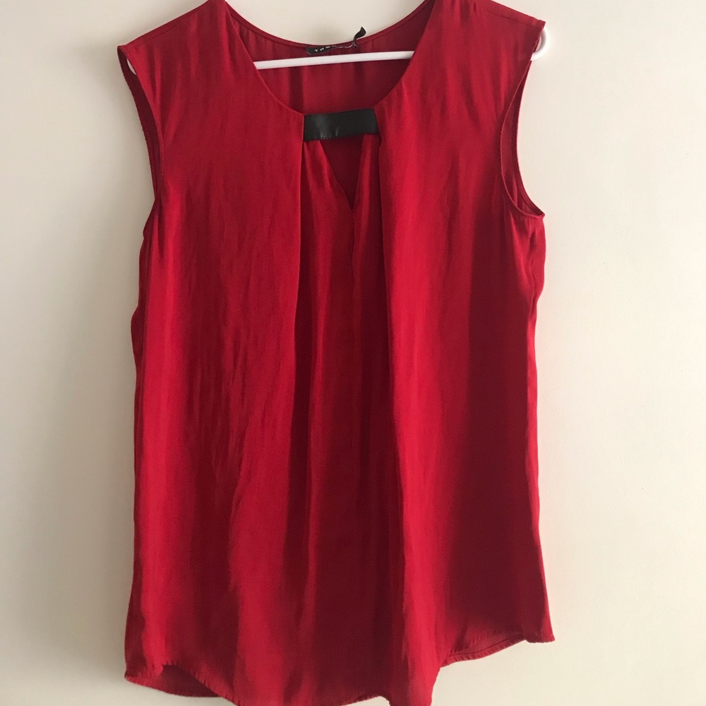 Red Blouse with keyhole